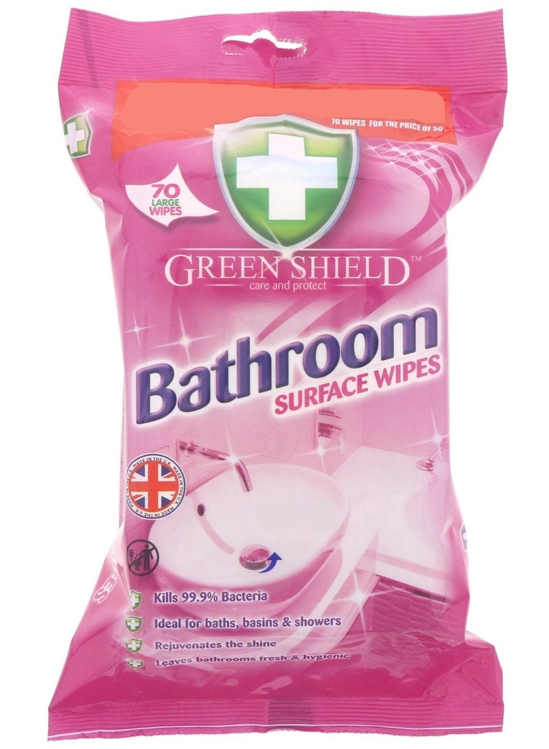Green Sheild Bathroom Surface Wipes 70 Pcs Pack