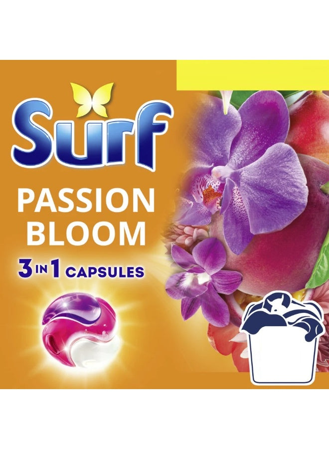 3-in-1 passion, 3-in-1 passion bloom, bloom washing, bloom washing capsules, cold wash, cool dry, dermatologically tested, laundry detergent, note keep, passion bloom, passion bloom washing, stain removal, surf, washing capsules, wear key