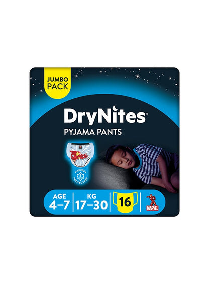 HUGGIES DryNites Pyjama Pants for Bed Wetting, 4-7 Years