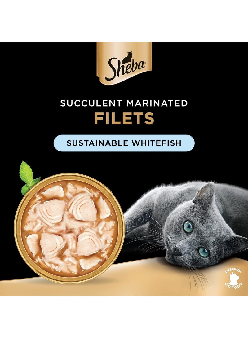 Sheba Filets Whitefish Wet Cat Food 60G