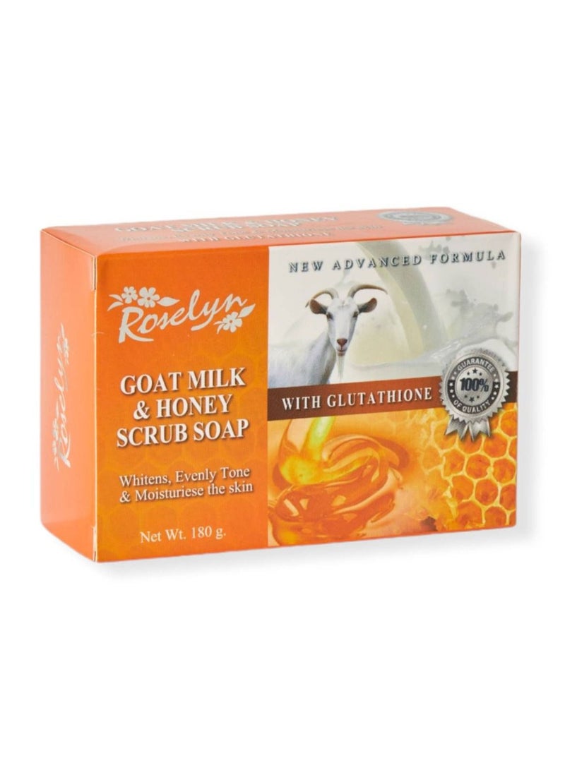 Roselyn Goat Milk & Honey Scrub Soap 180g
