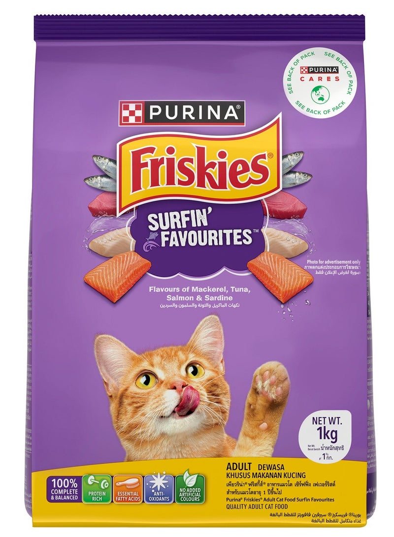PURINA Friskies Surfin Favourites Cat Food 1 Kg
