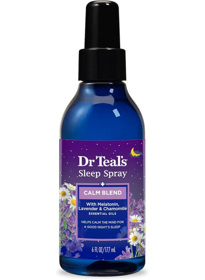calm blend, chamomile essential, chamomile essential oils, dr teal s, essential oils, lavender chamomile, lavender chamomile essential, melatonin lavender, melatonin lavender chamomile, multi-purpose, sleep spray, sleep spray calm, spray calm, spray calm