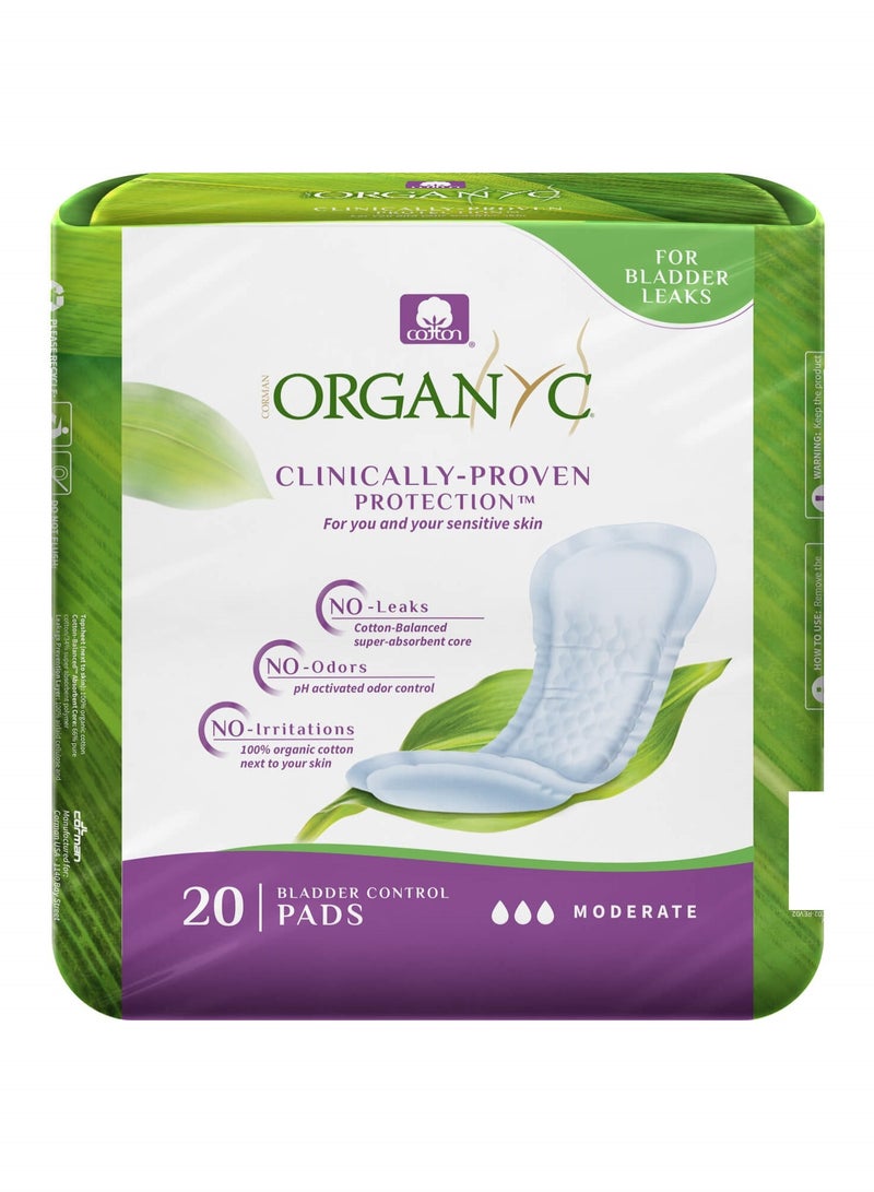 ORGANYC Bladder Leakage Moderate Pads - 20 Pcs