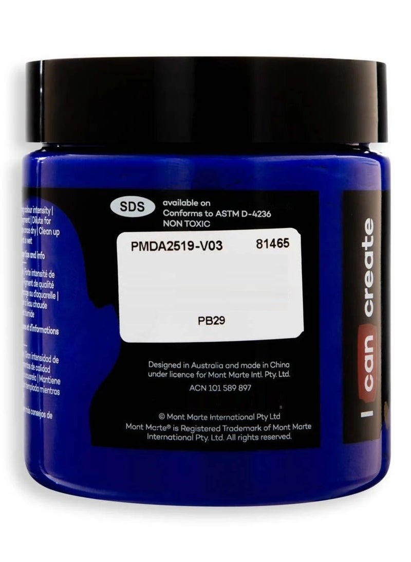 Mont Marte Ultramarine Blue Acrylic 250ML