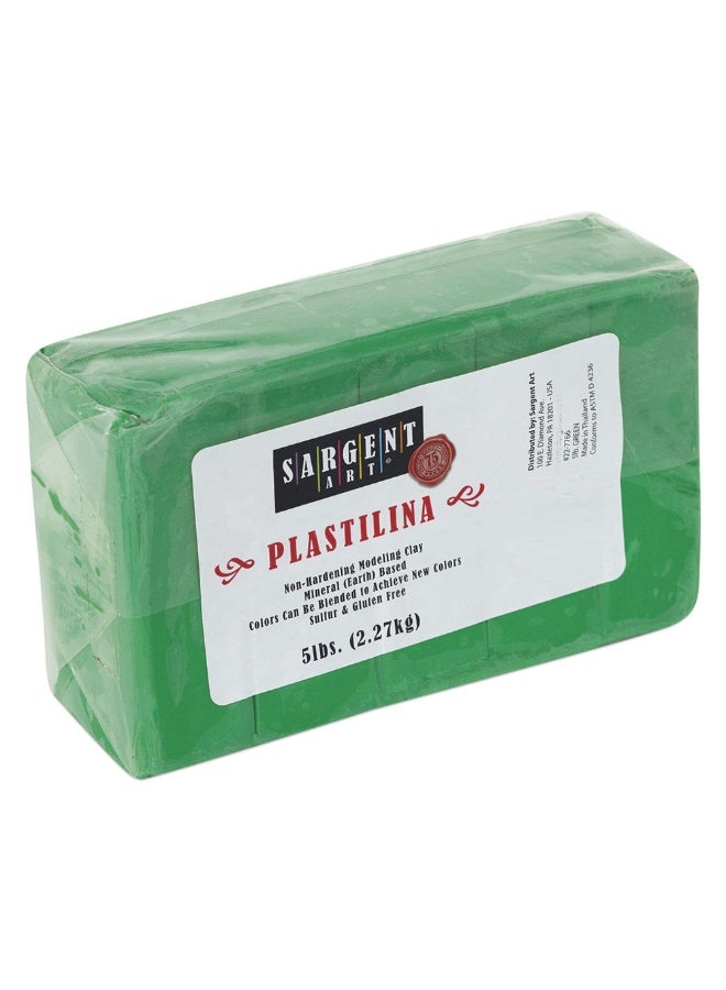 SARGENT ART Non-Hardening Modeling Clay Green 2.27 Kg