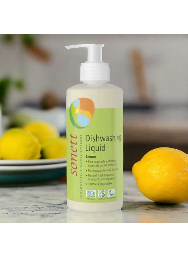coconut oil, dishwashing lemon, dishwashing lemon liquid, hypoallergenic, lemon liquid, long way, mild even, oil alcohol, organic dishwashing, organic dishwashing lemon, sensitive skin, sodium c12, sonett ecologically conscientious, vegan, way add