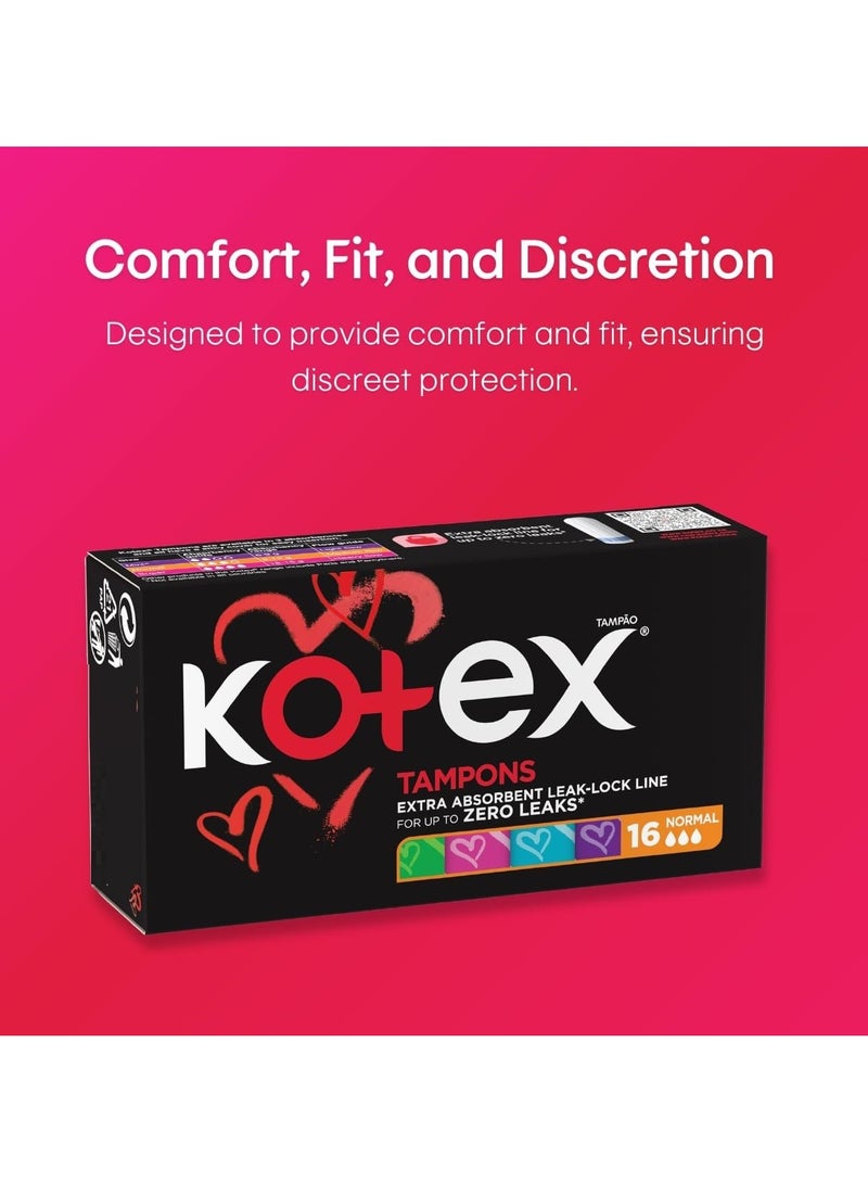 Kotex Silky Cover Normal 16 Tampons