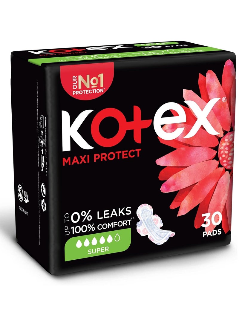Kotex Maxi Protect Thick Pads Super Size
