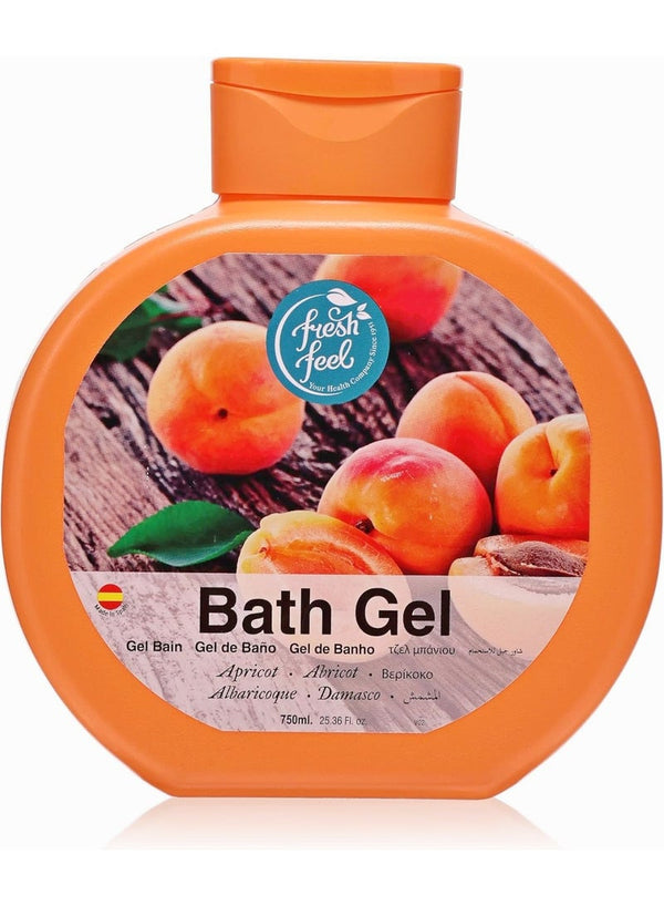 FRESH FEEL Apricot Bath Gel Body Cleanser 750 ML