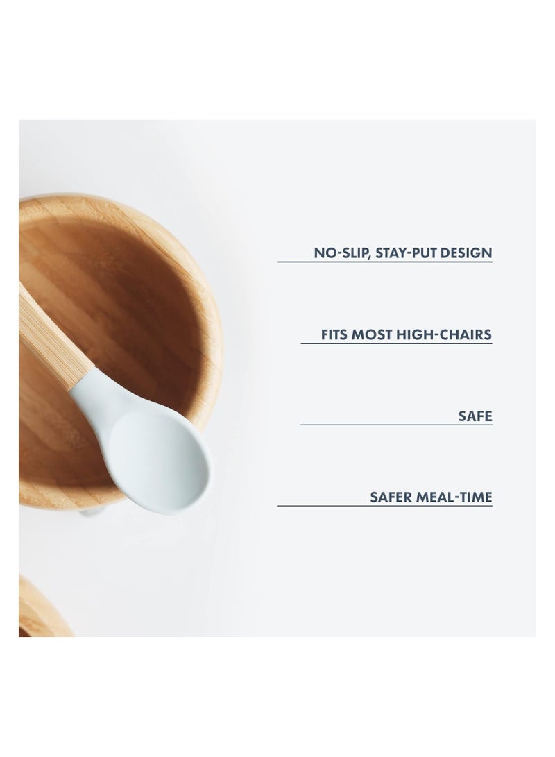 Avanchy Bamboo Suction Bowl + Spoon for Baby