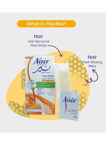 Nair Body Wax Strips with Milk and Honey Extracts
