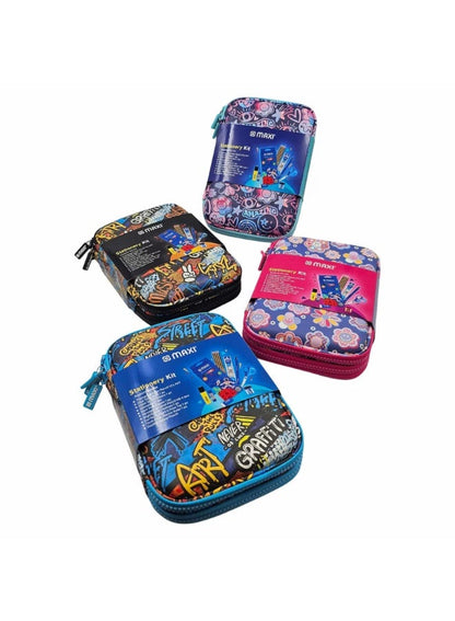 Maxi Double Zipper Stationery Kit - Premium Organizer