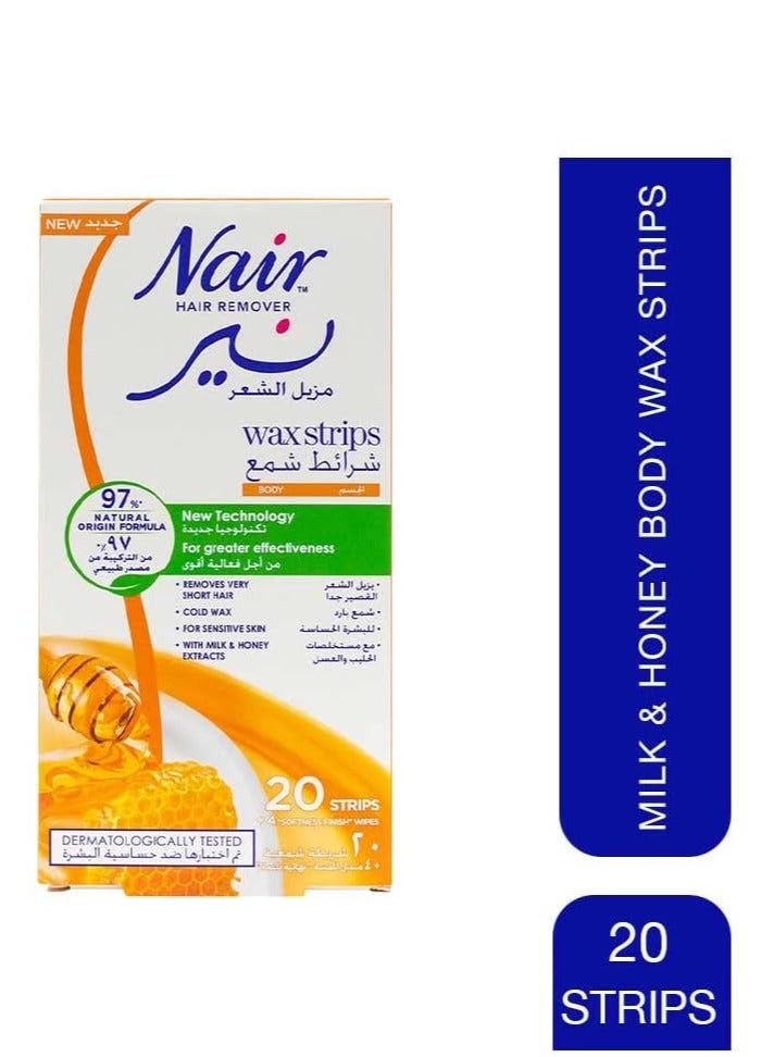 Nair Body Wax Strips with Milk and Honey Extracts
