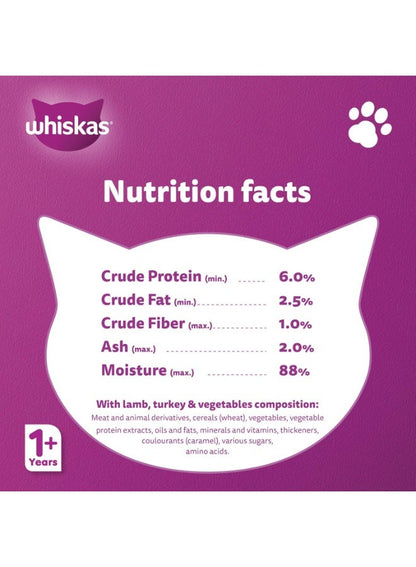 Whiskas Lamb Turkey And Vegetables Cat Food 400g