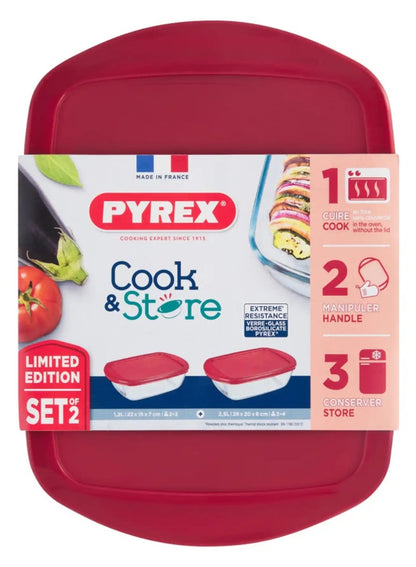 PYREX 2-Piece Cook & Store Container Set