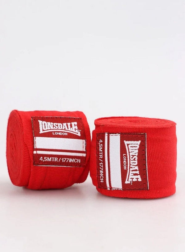 Lonsdale Mens Hand Wraps - Red 450 CM
