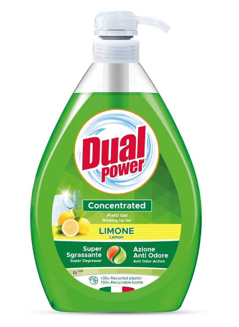 Dual Power Concentrated Dish Liquid Lemon 1000 ML