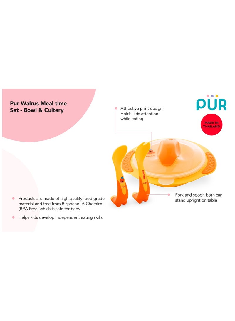 Pur Pur Walrus Mealtime Set Yellow