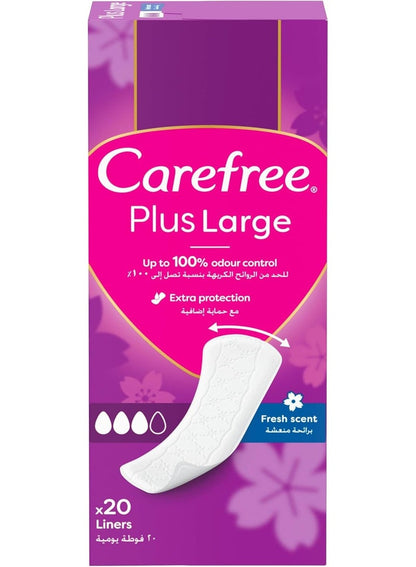 Carefree Daily Panty Liners Plus - Fresh Scent 20 Pack