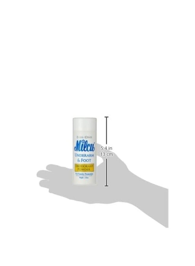 Milcu 2 In 1 Underarm & Foot Deodorant Powder