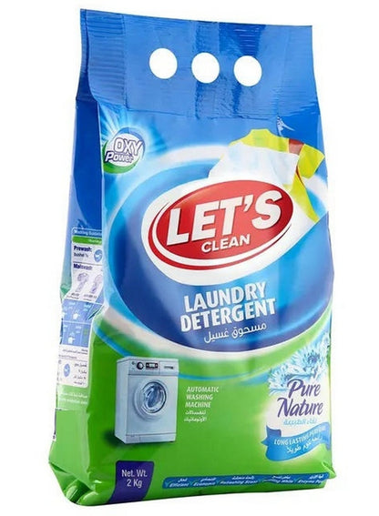 LET'S CLEAN Detergent Powder 2Kg Pure Nature