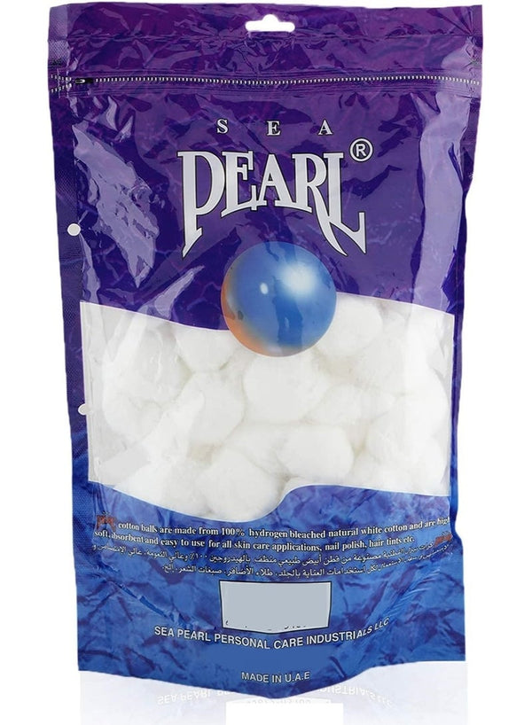 Sea Pearl Cotton Balls 100 Pack - Premium Quality
