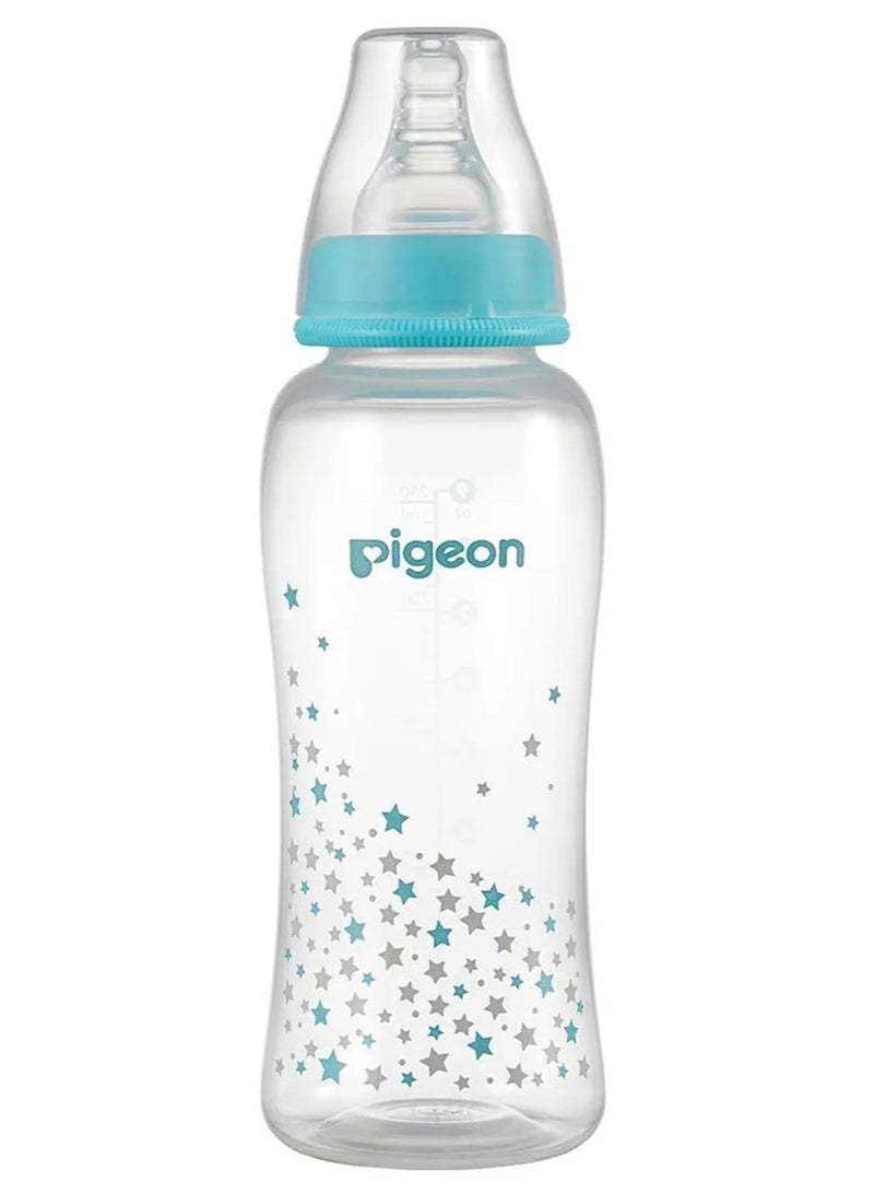Pigeon Flexible Streamline Plastic Bottle 250 ML Blue