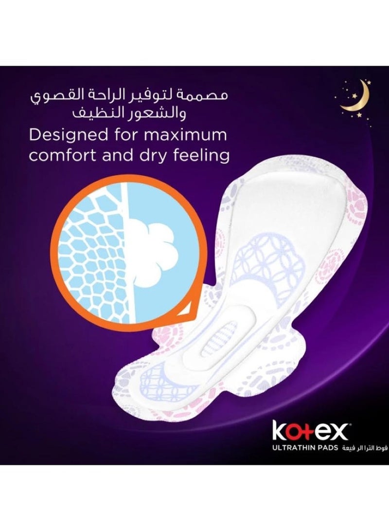 Kotex Ultra Thin Overnight Pads, 14 Count