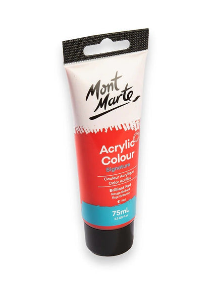 Mont Marte Acrylic Paint 75ML Brilliant Red