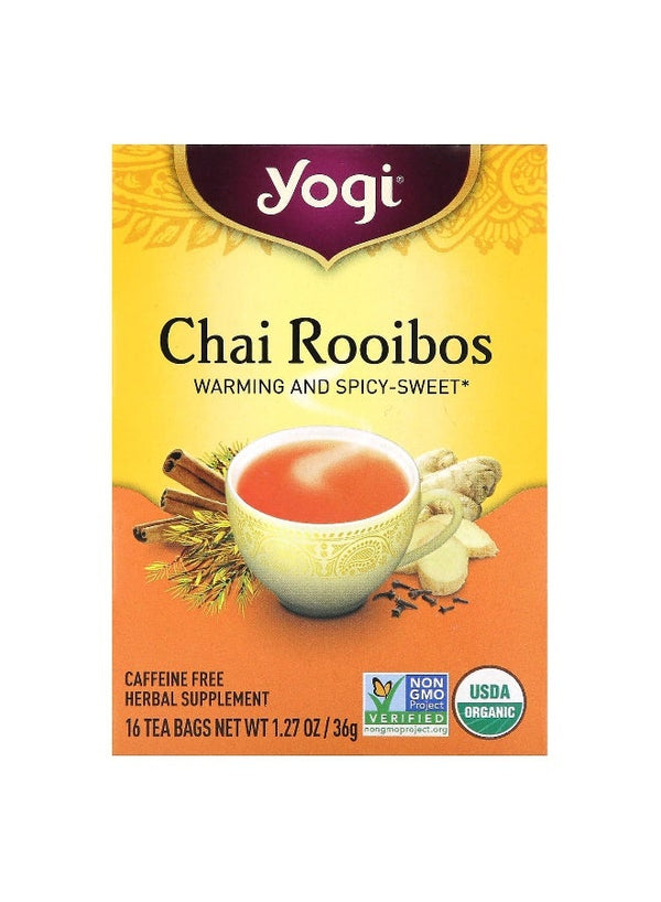 YOGI Chai Rooibos Tea Bags, Caffeine Free