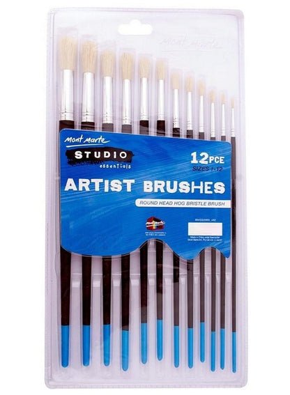 Mont Marte Artist Brushes 12Pc Round Set