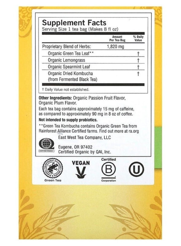 YOGI Green Tea Kombucha - Refreshing Antioxidant Blend
