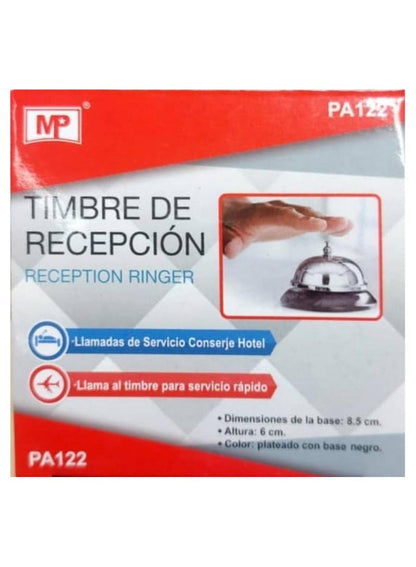 MP Metal Table Bell for Reception Silver