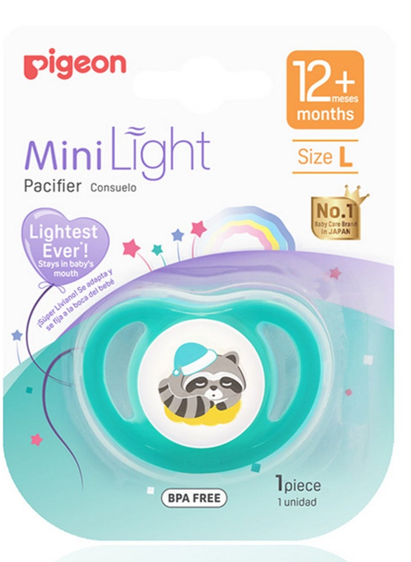 Pigeon Mini Light Dino Raccoon Pacifier Size L