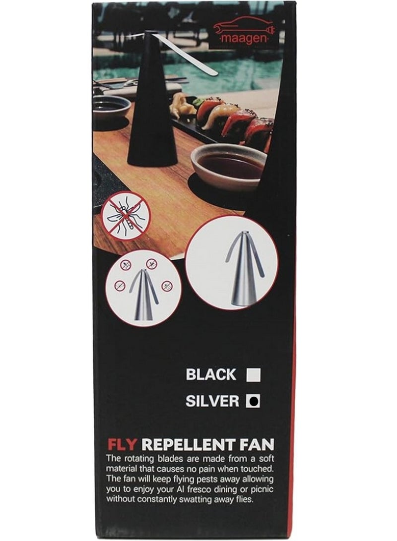 MAAGEN Fly Repellent Fan Silver