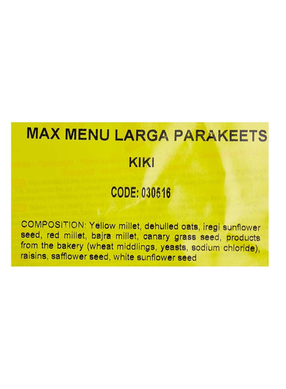 KIKI Excellent Max Menu for Large Parakeets 1 Kg
