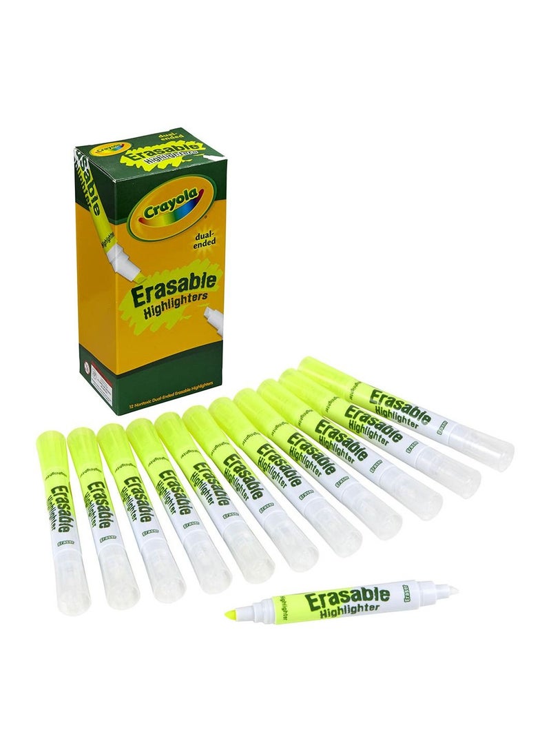 Crayola Dual-Ended Erasable Highlighter 12pcs