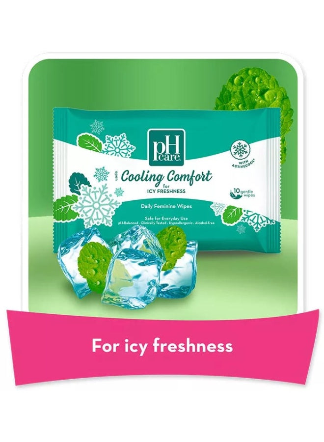 busy day, comfort 10s, cooling comfort, cooling comfort 10s, daily feminine, daily feminine wipes, feminine wipes, feminine wipes cooling, hypoallergenic, one wipe, ph care, sensitive skin, stay cool, wipes cooling, wipes cooling comfort