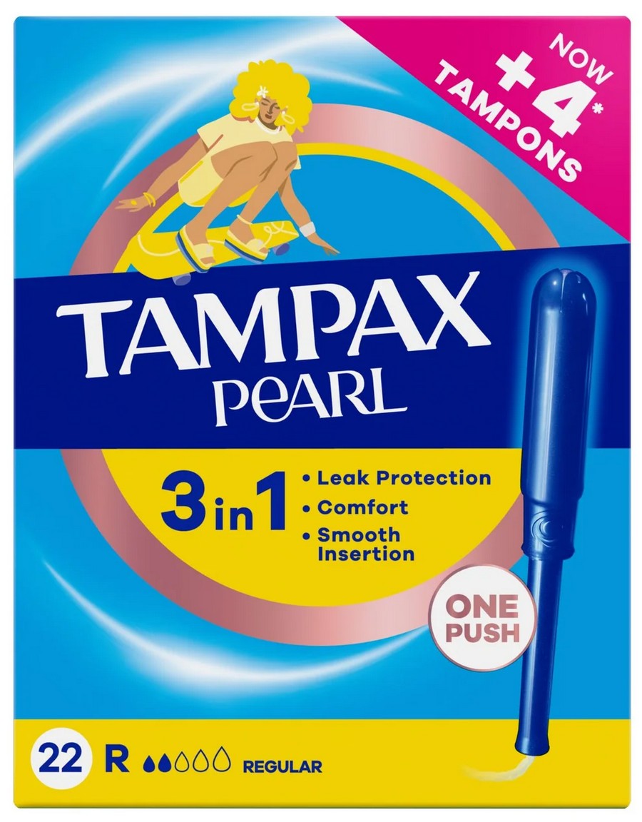 Tampax Pearl 3X Comfort Regular Tampoons 18 Pcs Pack