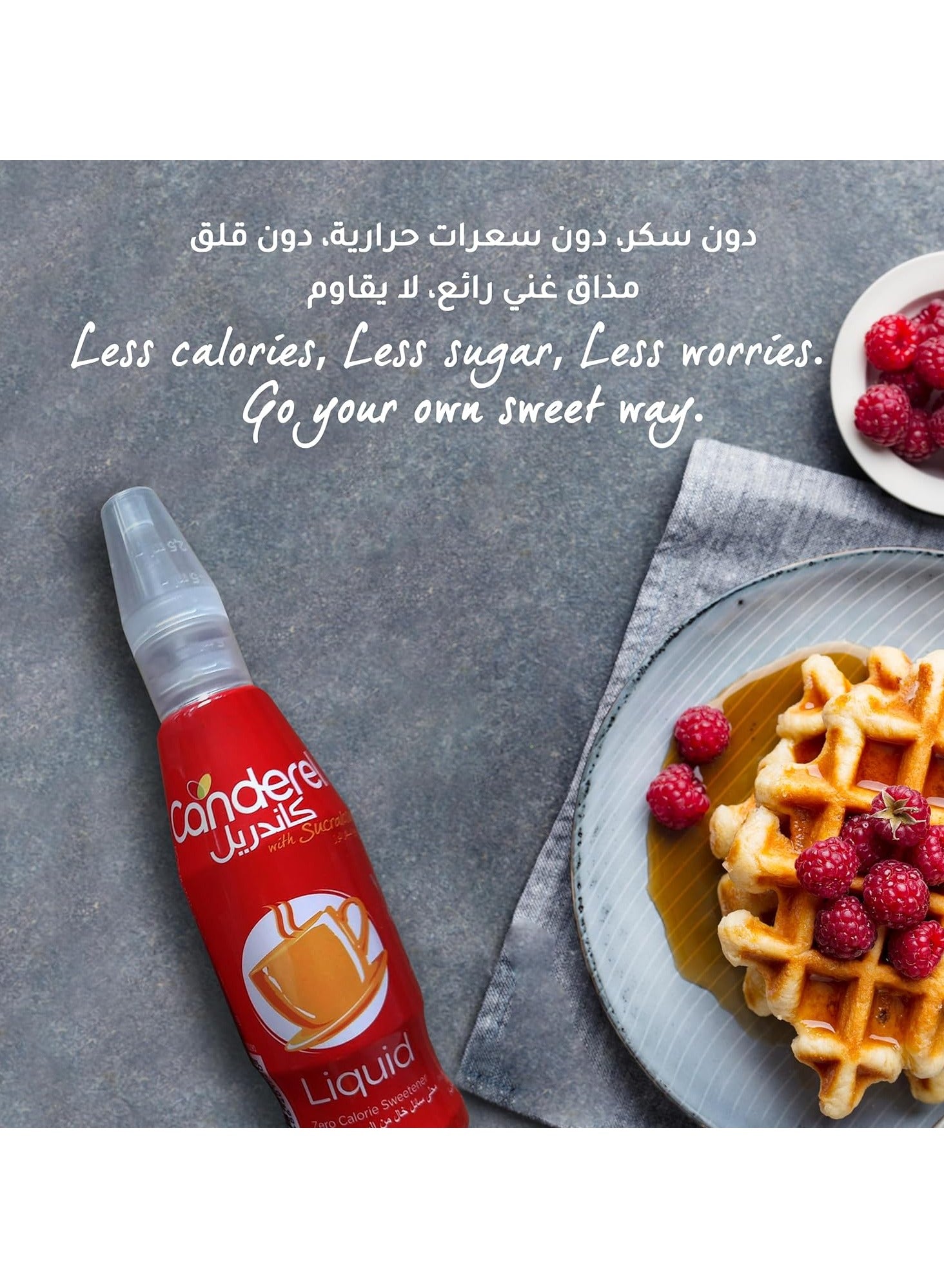 balanced diets, calorie liquid, calorie liquid sweetener, canderel, canderel zero, daily coffee, feeling good, liquid sweetener, love without, sucralose lets, sugar without, sweet taste, tasty easily, zero calorie, zero calorie liquid
