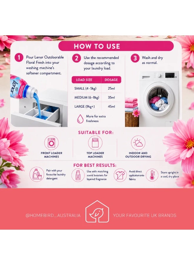 concentrated fabric, concentrated fabric softener, cool dry, fabric softener, floral fresh, floral fresh ultra, fresh ultra, fresh ultra concentrated, laundry detergent, lenor, note keep, stay soft, top load, ultra concentrated, ultra concentrated fabric