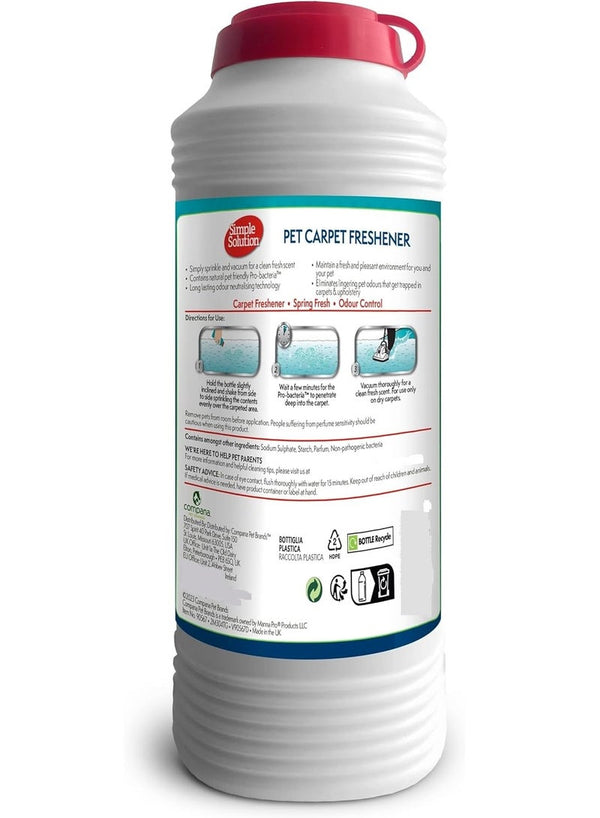 Pet Carpet Freshener Powder 500G - Simple Solution