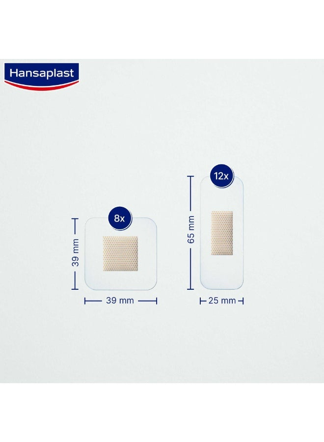aqua protect, aqua protect plasters, extra strong, extra strong adhesion, hands feet, hansaplast, minor cuts, non-stick, protect plasters, strong adhesion, waterproof, waterproof extra, waterproof extra strong, wound dry, wound pad