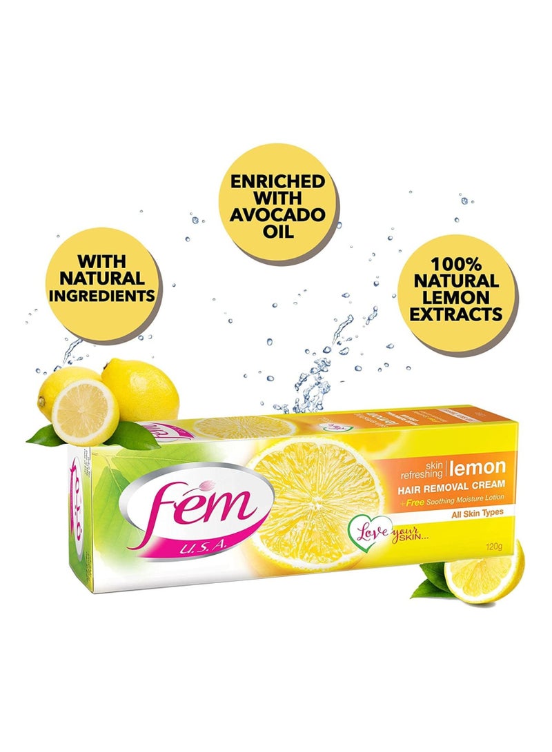 Fem Skin Refreshing Hair Removal Cream with Lemon