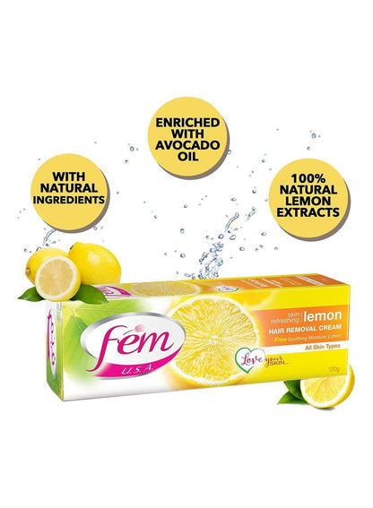 Fem Skin Refreshing Hair Removal Cream with Lemon