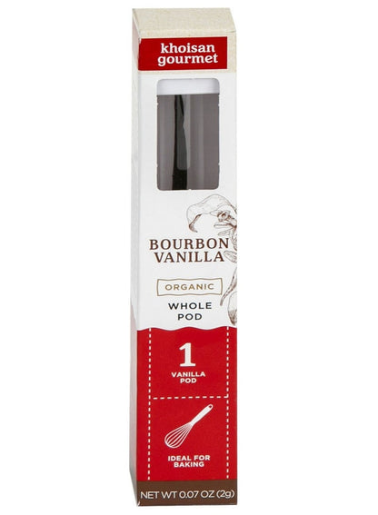 Khoisan Gourmet Organic Bourbon Vanilla Pod 2g