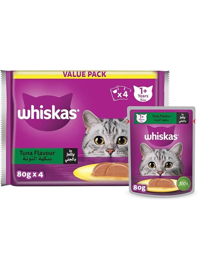 Whiskas Wet Cat Food Tuna 80G X 4
