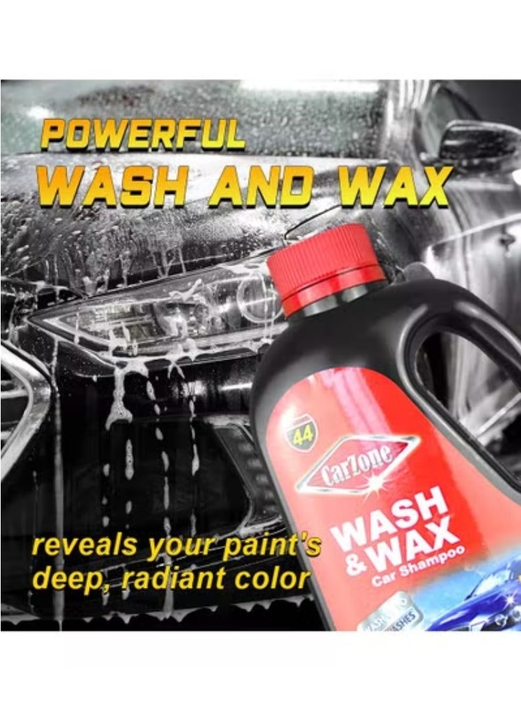 CarZone Wash & Wax Shampoo 1L - Premium Car Care
