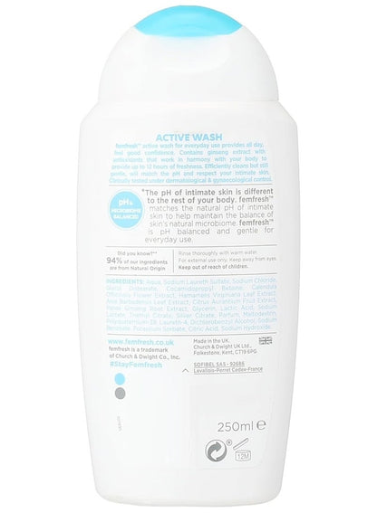 Fem Fresh Active Intimate Wash 250ml